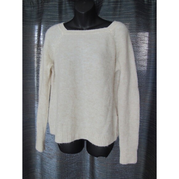 Boden Womens Size 10 Ivory Cream Sweater Cozy Alpaca Wool Square Neck Minimalist - Picture 16 of 16